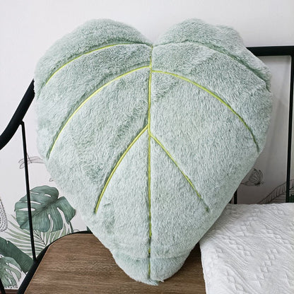 Tropical plant leaf throw pillow Design X