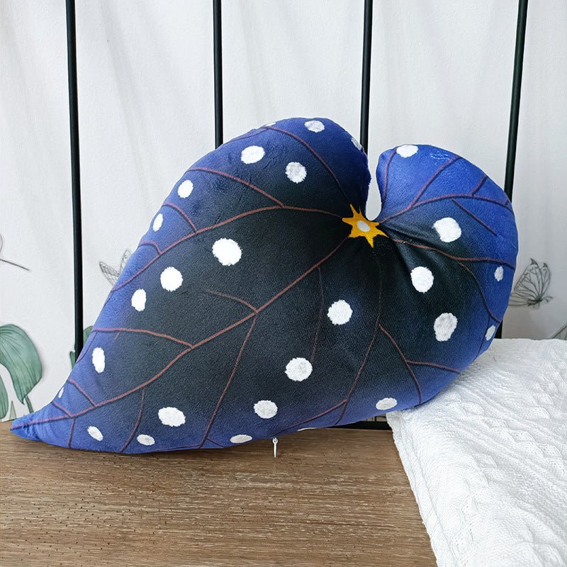 Tropical plant leaf throw pillow Design Z