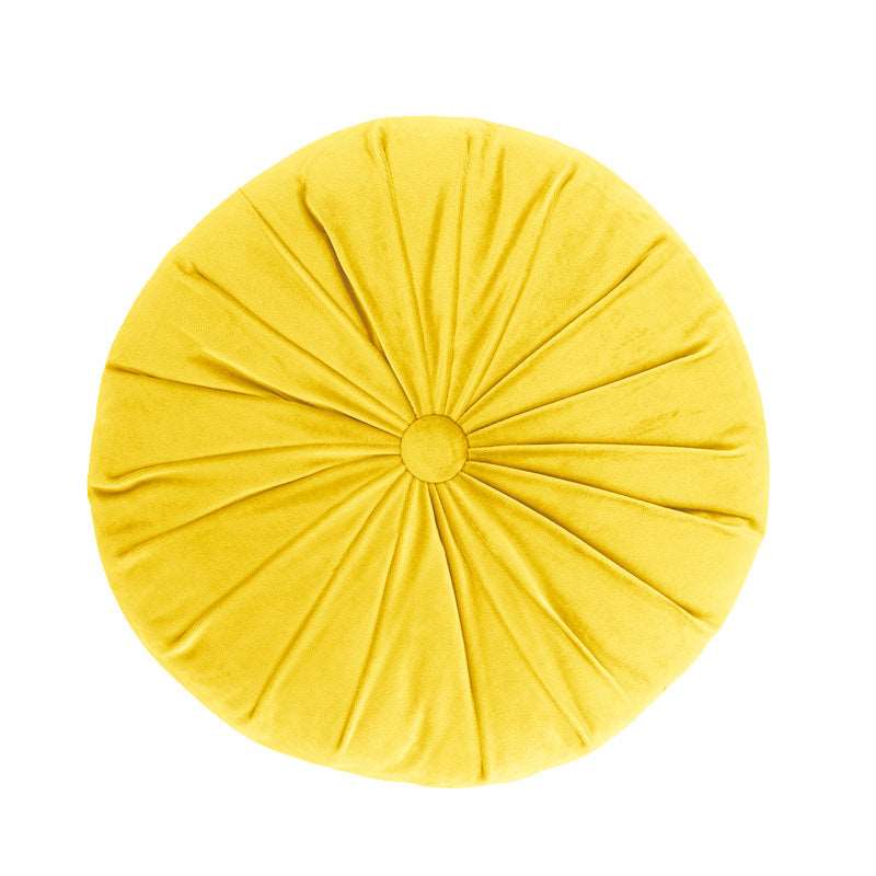 Velvet round decorative throw pillow