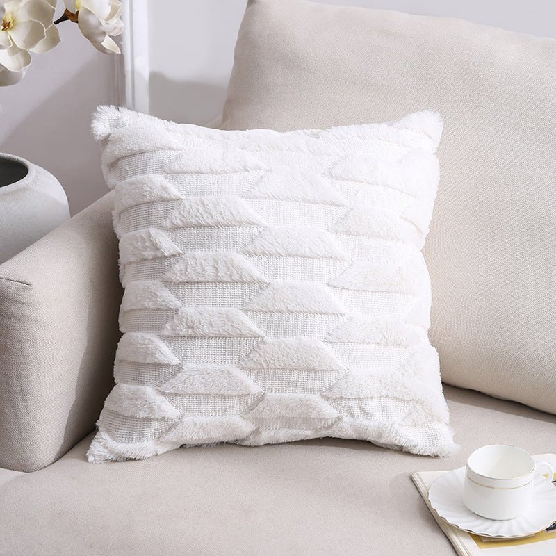 White Boat Nordic geometric cushion 45x45cm
