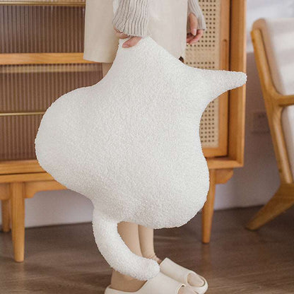 White Cat plush cushion 40cm
