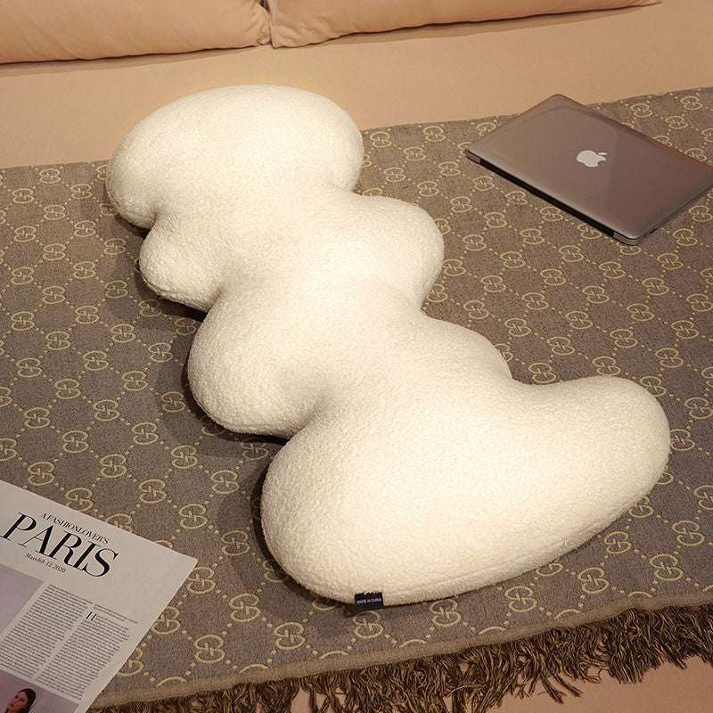 White long wave cushion 100cm