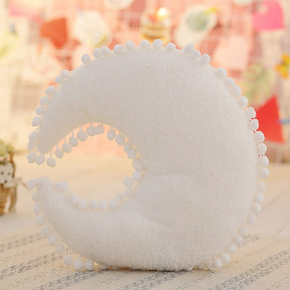 White Moon throw pillow