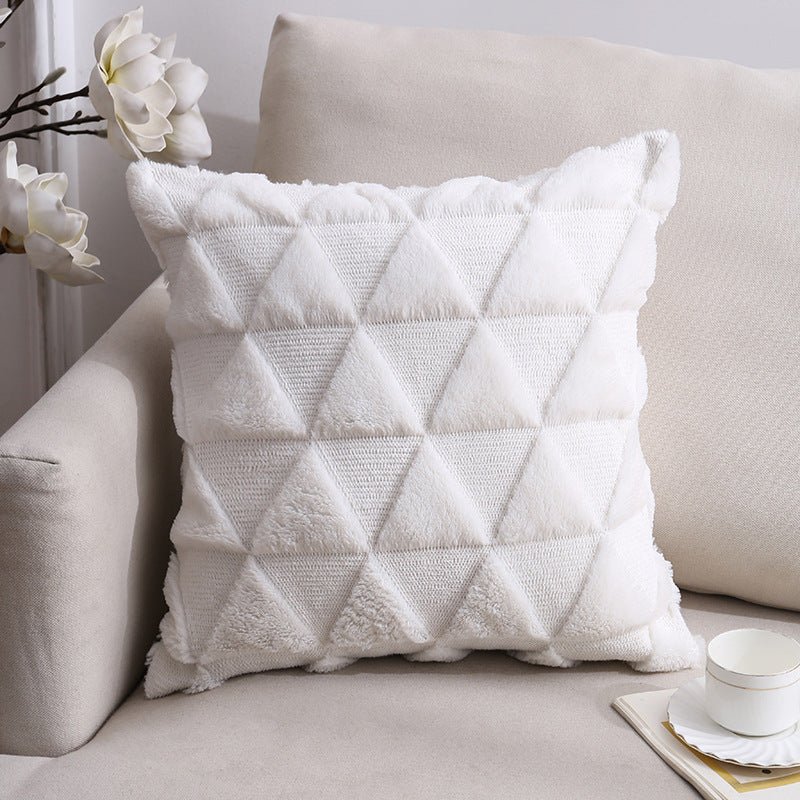 White Positive Triangle Nordic geometric cushion 45x45cm