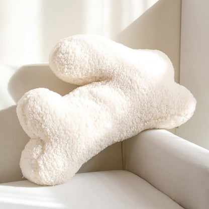 White rabbit-shaped throw pillow 55x40cm